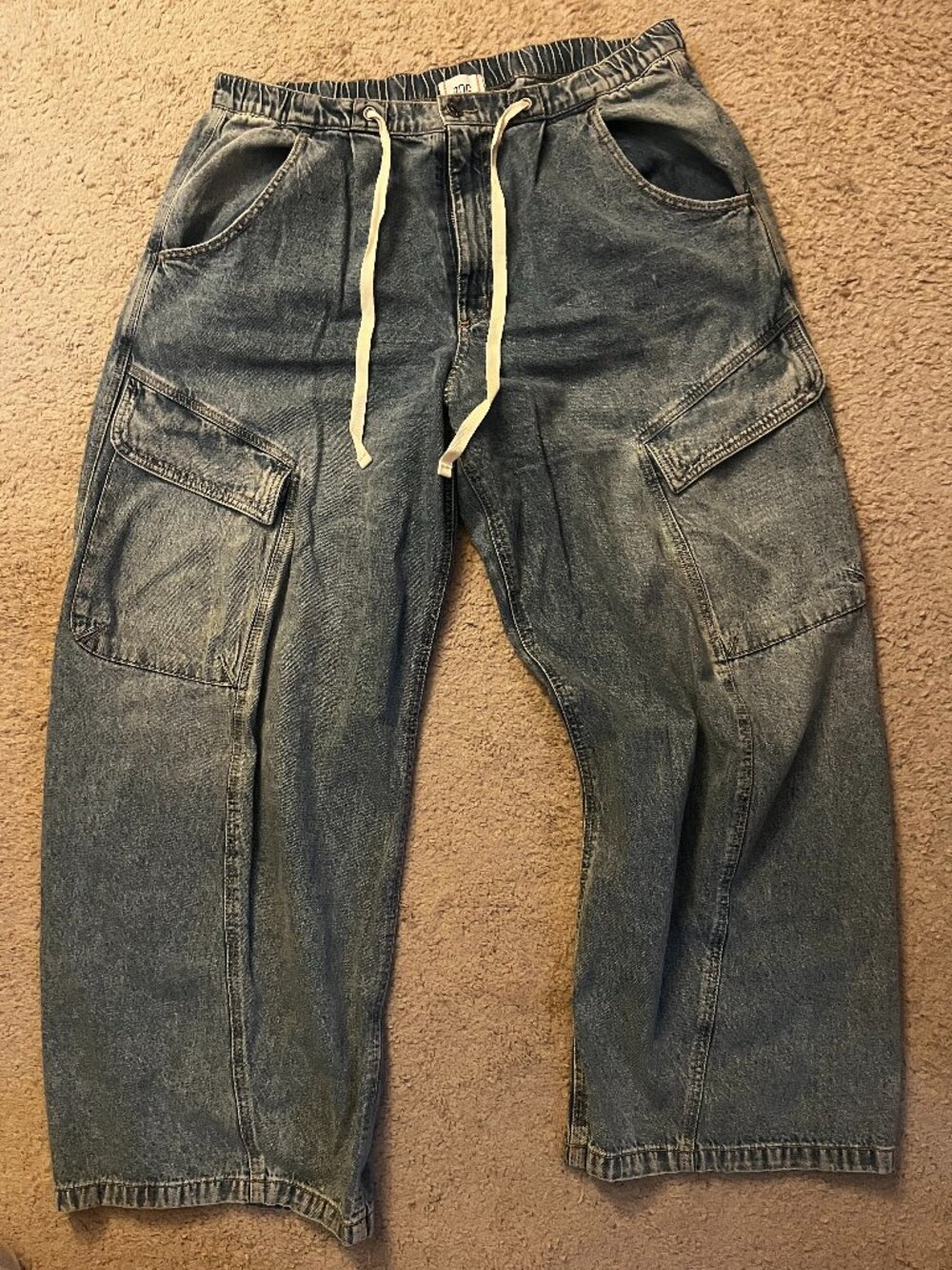 BDG Denim Cargo Barrel Jeans Women's XL Light Wash